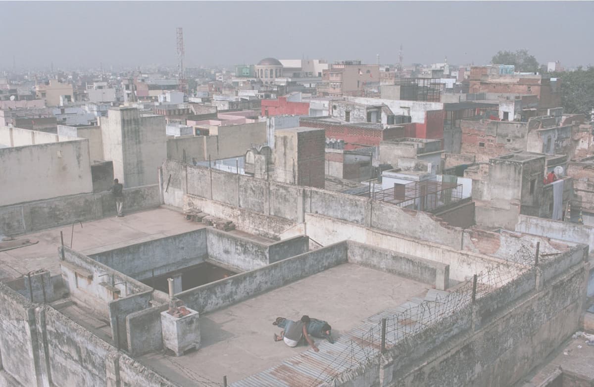 インドの旅写真_バラナシのホテルの屋上からの眺め